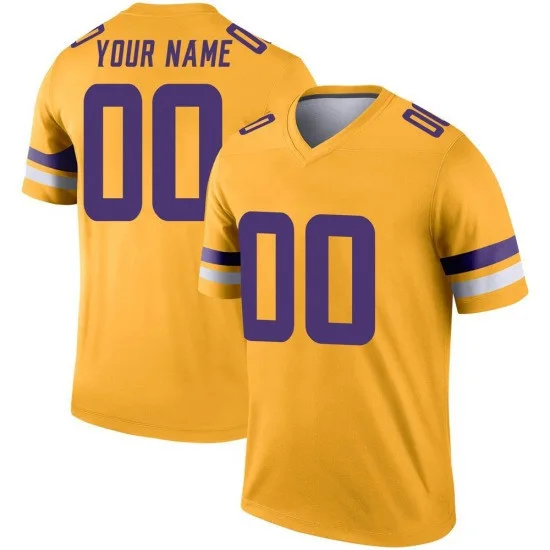 Customized Vikings Jersey for Youth CUSTOM MINNESOTA VIKINGS LEGEND GOLD INVERTED JERSEY -