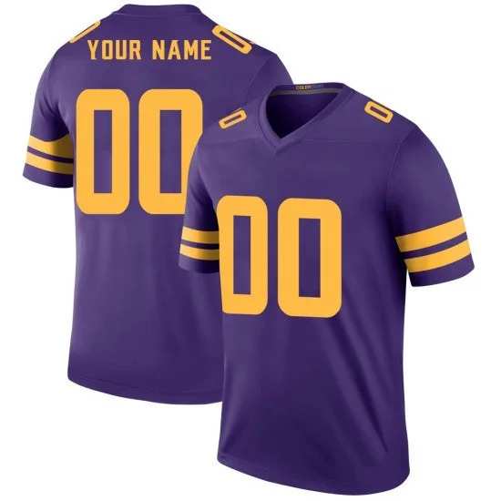 Customized Vikings Jersey for Youth CUSTOM MINNESOTA VIKINGS LEGEND PURPLE COLOR RUSH JERSEY -