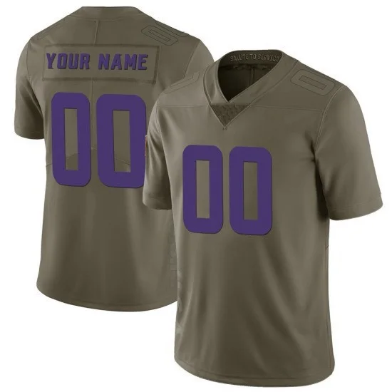 Customized Vikings Jersey for Youth CUSTOM MINNESOTA VIKINGS LIMITED GREEN 2017 SALUTE TO SERVICE JERSEY -