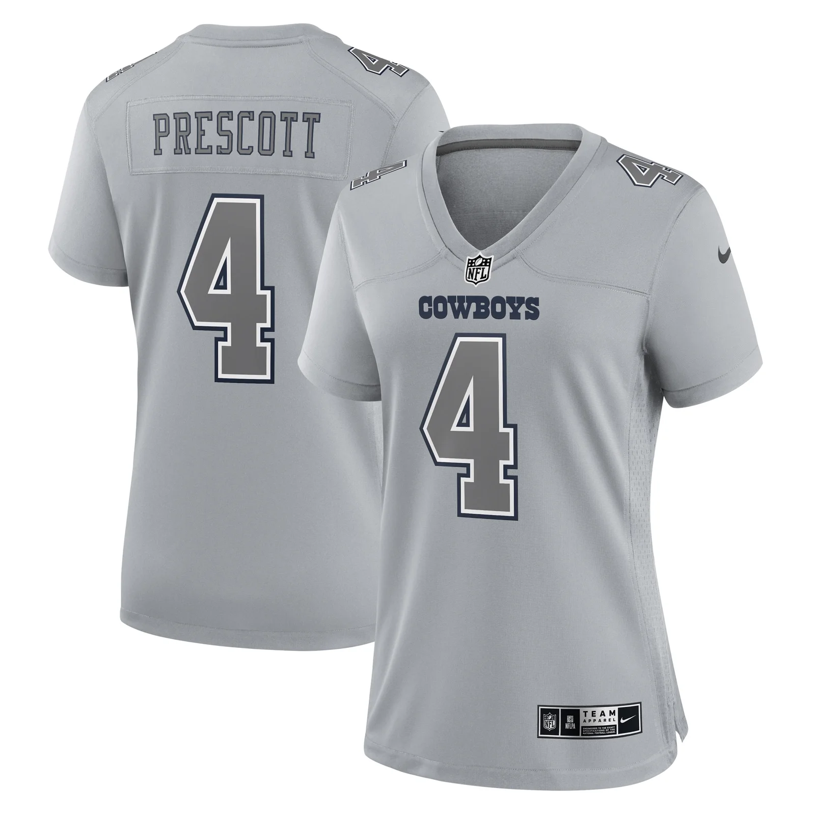 Dak Prescott Dallas Cowboys Woman's Atmosphere Fashion Game Jersey - Gray -