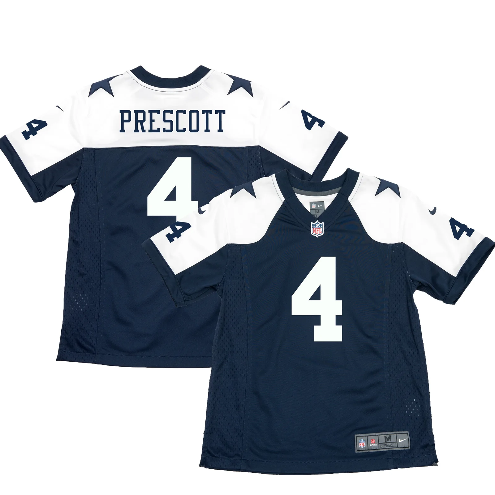 Dak Prescott Dallas Cowboys Youth Throwback Game Jersey - Navy -