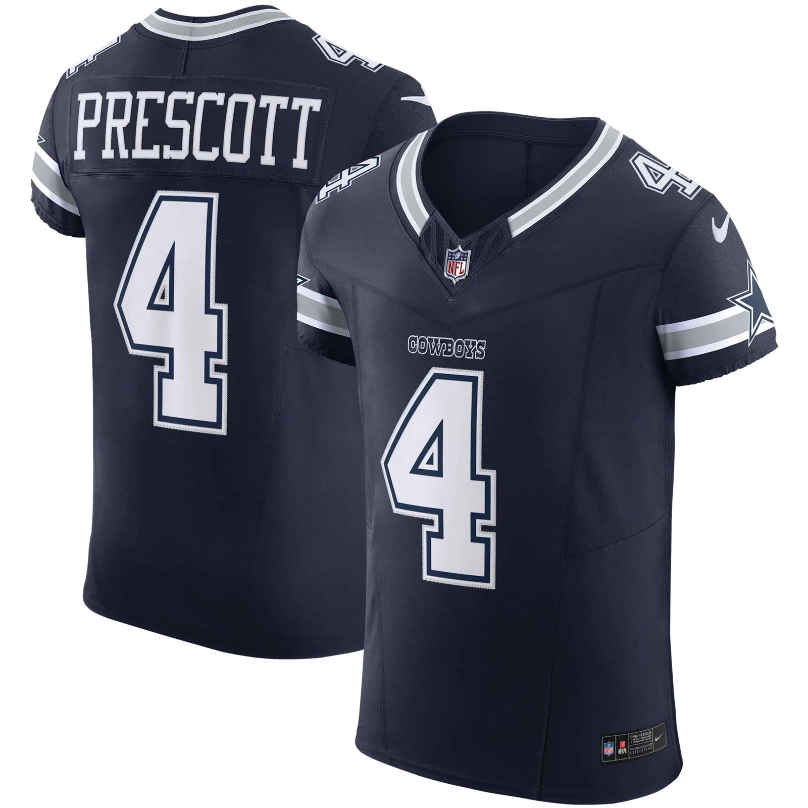 Men's Dak Prescott Dallas Cowboys Vapor F.U.S.E. Elite Jersey - Navy -