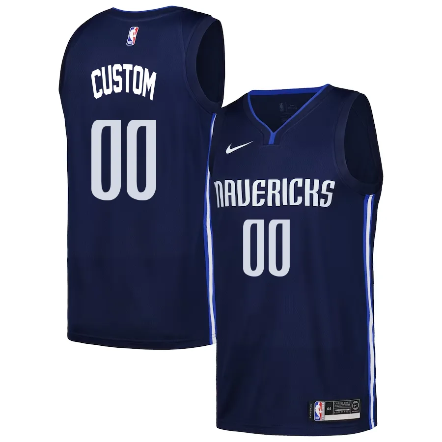 Custom Dallas Mavericks Nike Swingman Player Jersey - City Edition - Navy -