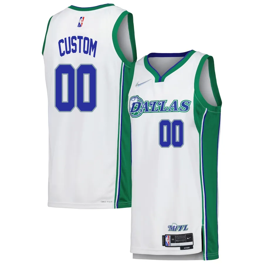 Custom Dallas Mavericks Nike Swingman Player Jersey - City Edition - White -