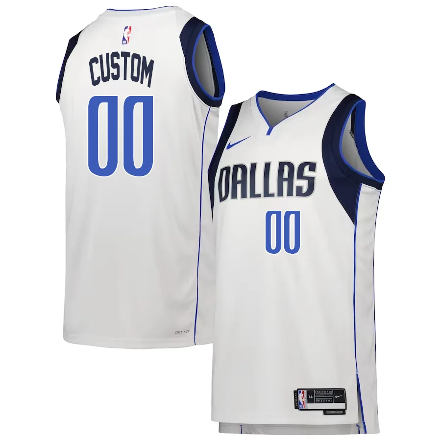 Custom Dallas Mavericks Nike Unisex Swingman Jersey - Association Edition - White -