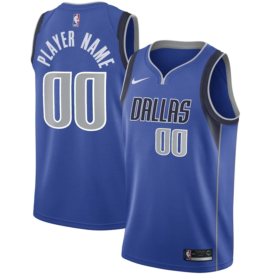 Men's Dallas Mavericks Swingman Custom Jersey Royal - Icon Edition -