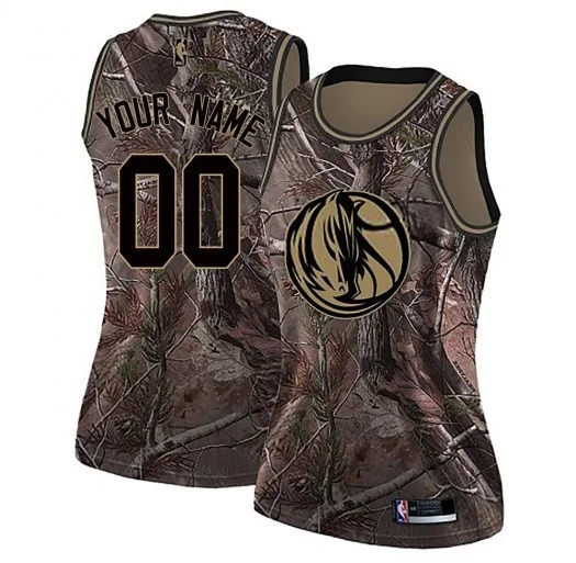 Woman's Custom Dallas Mavericks Swingman Camo Realtree Collection Jersey -