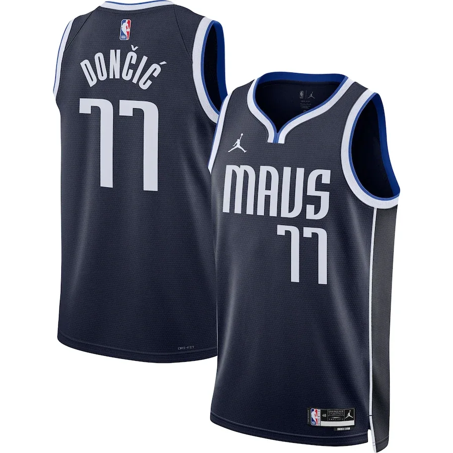 Woman's Luka Doncic Dallas Mavericks 2022/23 Statement Edition Swingman Jersey - Navy -