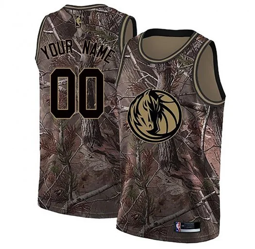 Youth's Custom Dallas Mavericks Swingman Camo Realtree Collection Jersey -
