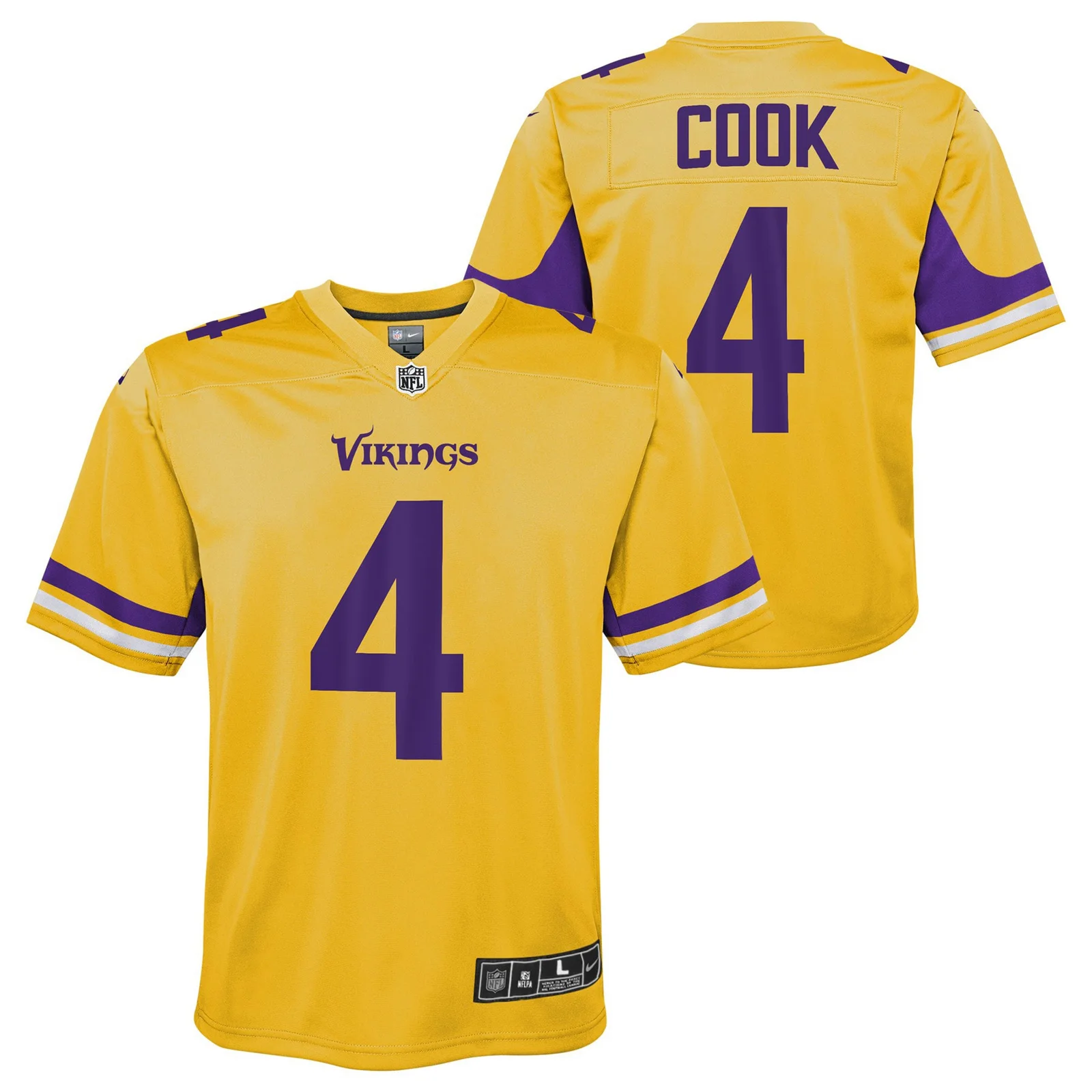 Dalvin Cook Minnesota Vikings Youth Team Inverted Game Jersey - Gold -