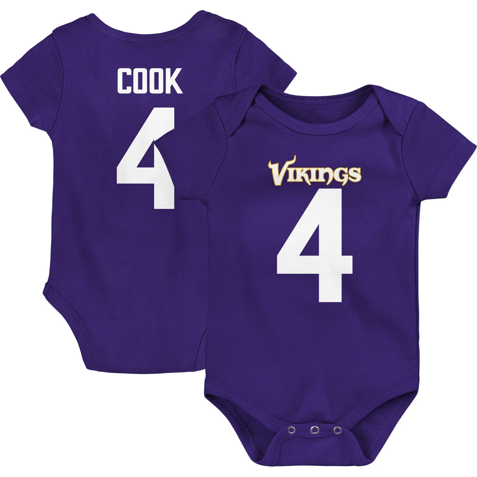 Men's Dalvin Cook Minnesota Vikings Newborn &amp; Infant Team Player Bodysuit - Purple -