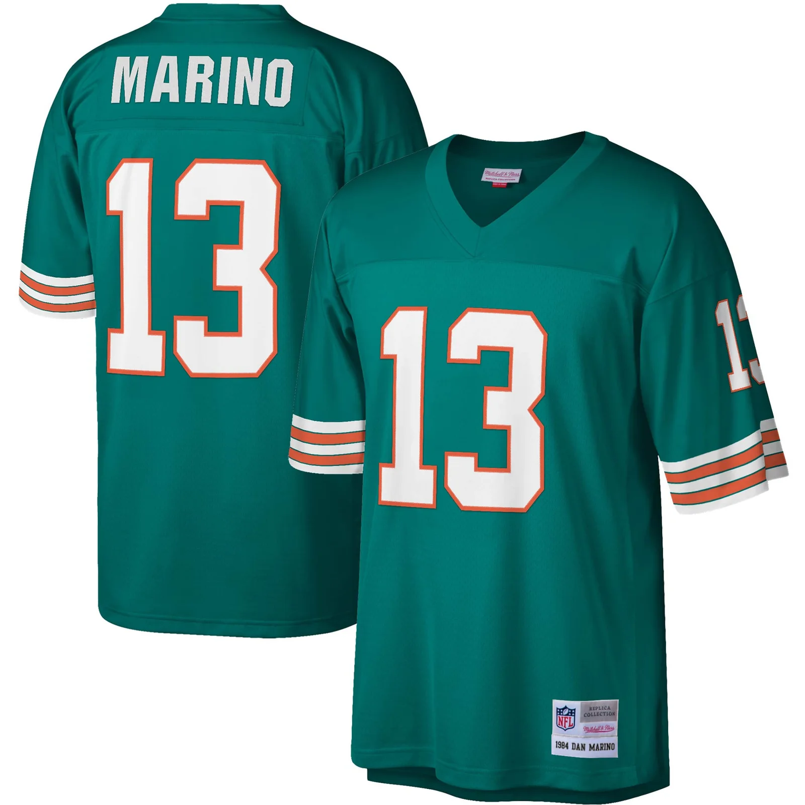 Men'sDan Marino Miami Dolphins Mitchell &amp; Ness 1984 Legacy  Jersey - Aqua