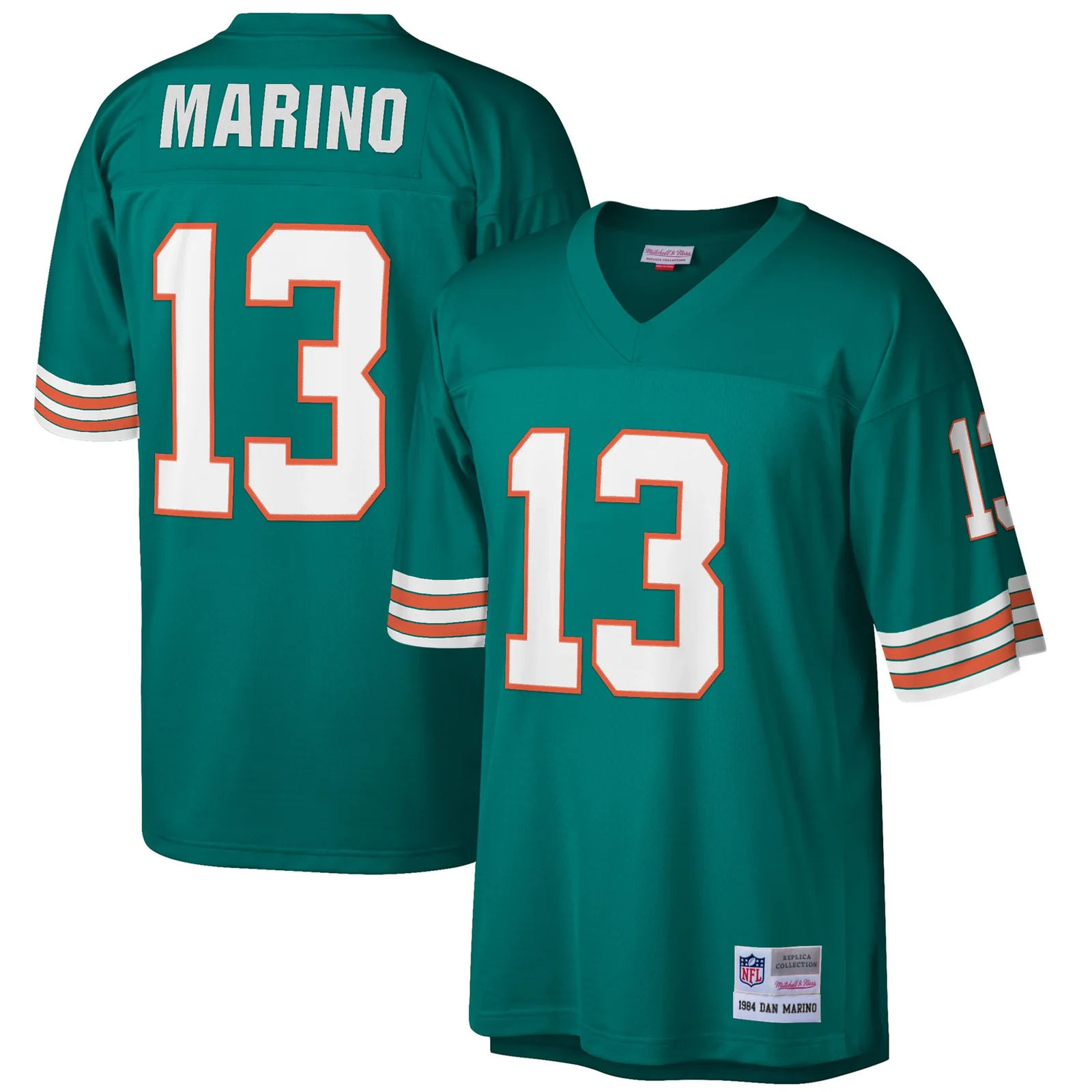 Men'sDan Marino Miami Dolphins Mitchell &amp; Ness Big &amp; Tall 1984 Retired Player  Jersey - Aqua