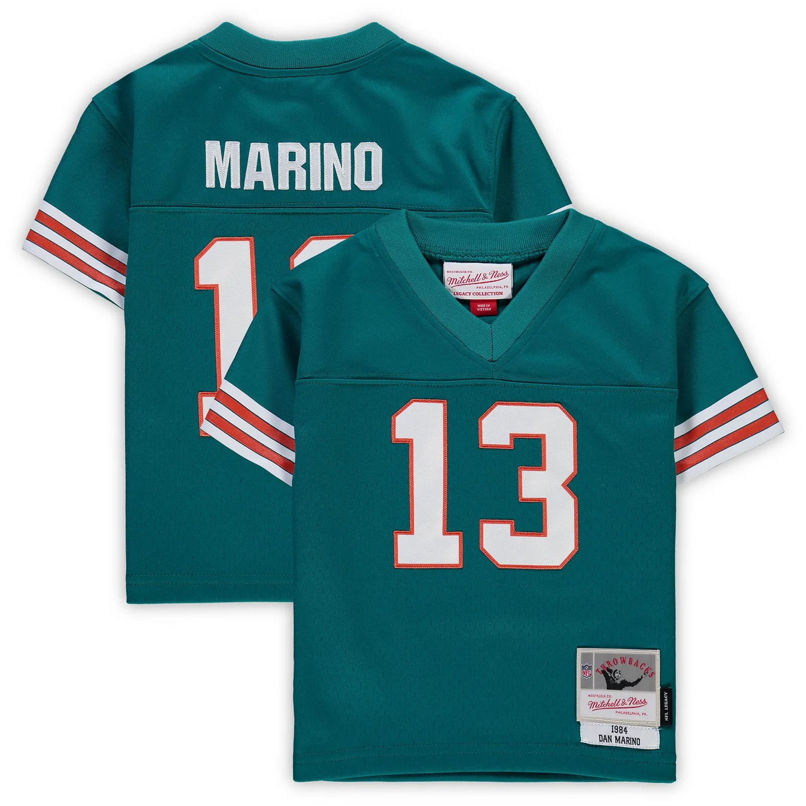 Men'sDan Marino Miami Dolphins Mitchell &amp; Ness Infant 1984 Retired Legacy Jersey - Aqua -