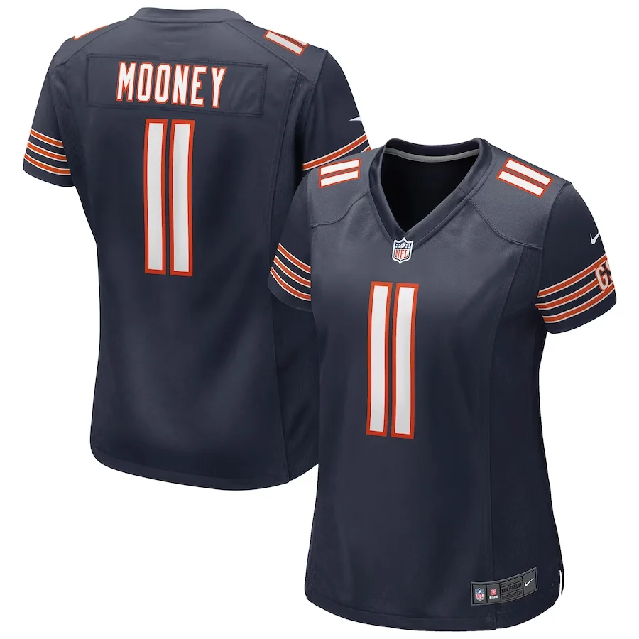 Darnell Mooney Jersey, Navy Woman's, Game Jersey -