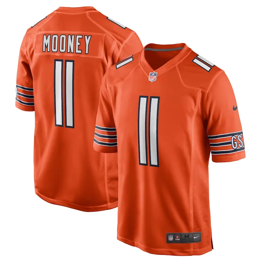 Darnell Mooney Jersey, Orange Men's, Alternate Game Player Jersey -