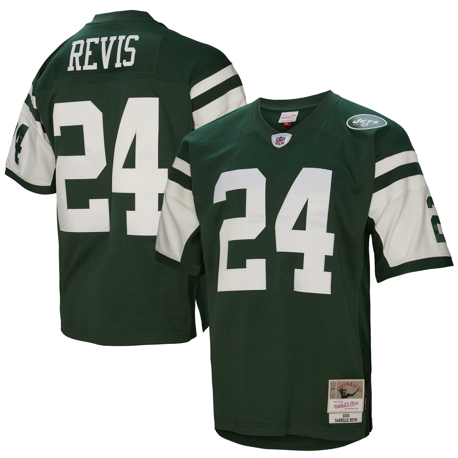 Men'sDarrelle Revis New York Jets Mitchell &amp; Ness 2009 Legacy Retired Player Jersey - Green -