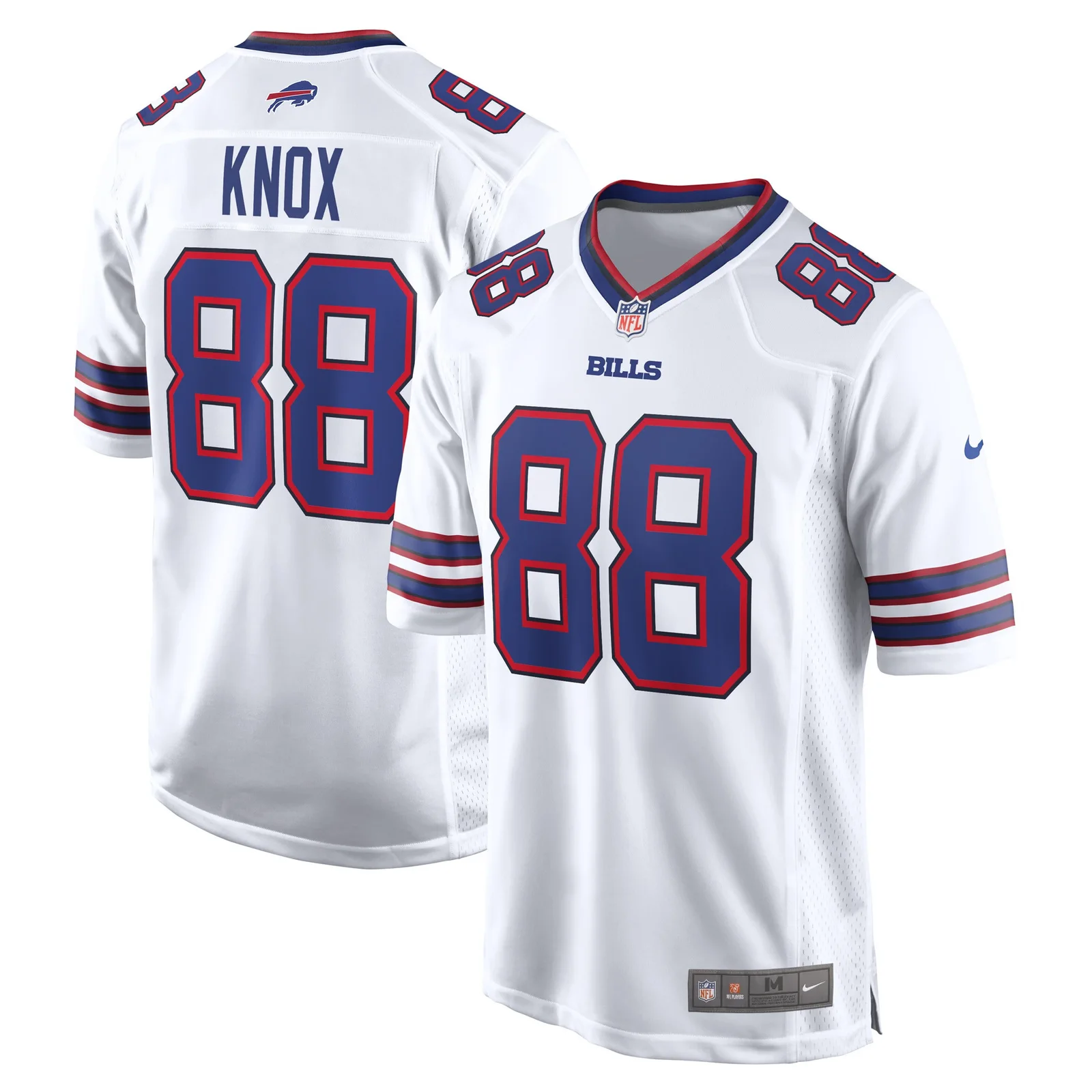Men'sDawson Knox Buffalo Bills Away Game Player Jersey - White -