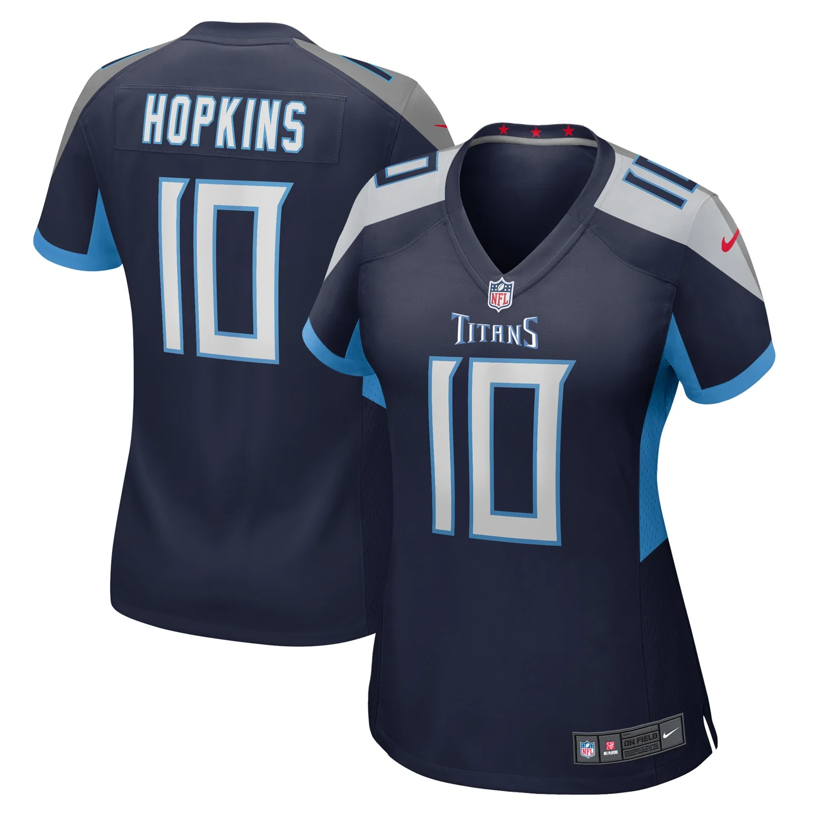 DeAndre Hopkins Tennessee Titans Woman's Game Jersey - Navy -