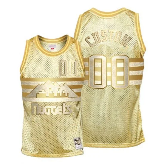 Men's Custom Denver Nuggets Gold Midas SM Limited Edition Jersey -