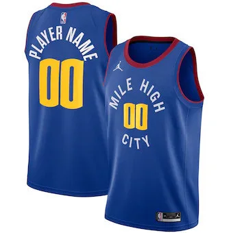 Men's Denver Nuggets Jordan Statet Swingman Jersey - Custom - -