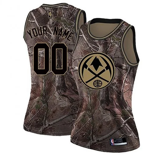 Woman's Custom Denver Nuggets Swingman Camo Realtree Collection Jersey -