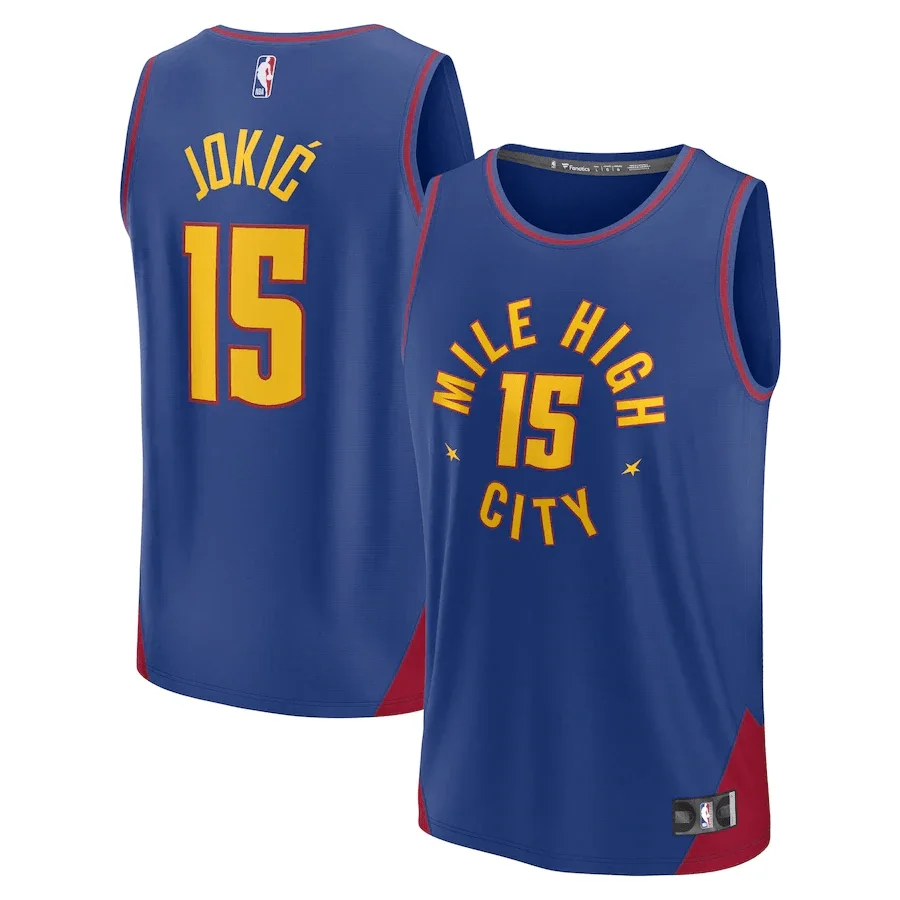 Woman's Nikola Jokic Denver Nuggets 2022/23 Fast Break Player Jersey - Statement Edition - Blue -