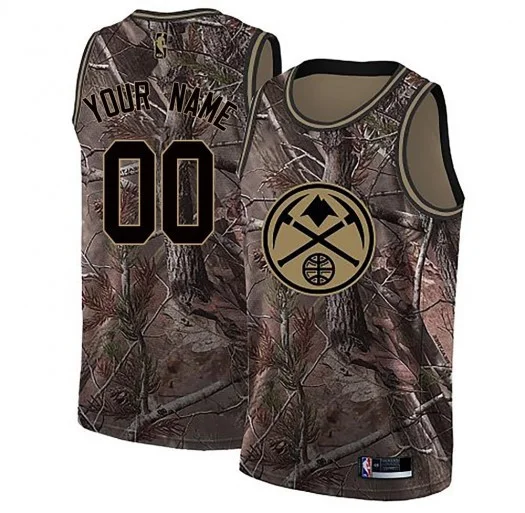 Youth's Custom Denver Nuggets Swingman Camo Realtree Collection Jersey -