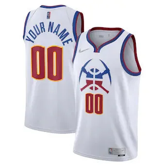 Youth's Denver Nuggets Earned Edition Swingman Jersey - Custom - -