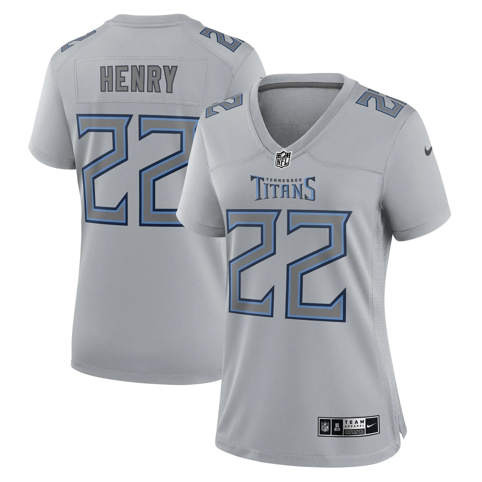 Derrick Henry Tennessee Titans Woman's Atmosphere Fashion Game Jersey - Gray -