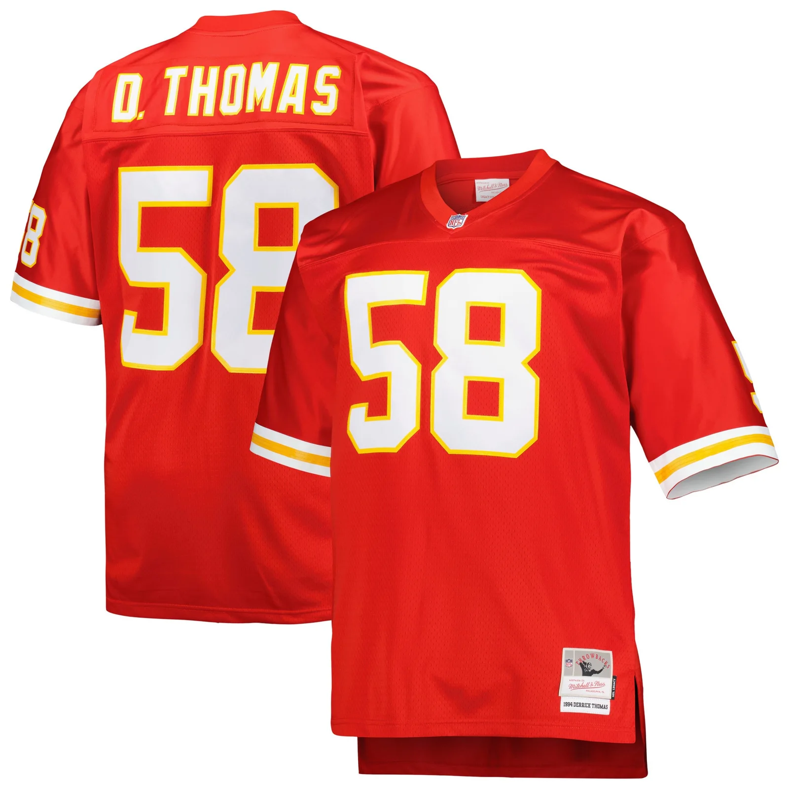 Men's Derrick Thomas Kansas City Chiefs Mitchell &amp; Ness Big &amp; Tall 1994 Retired Player  Jersey - Red