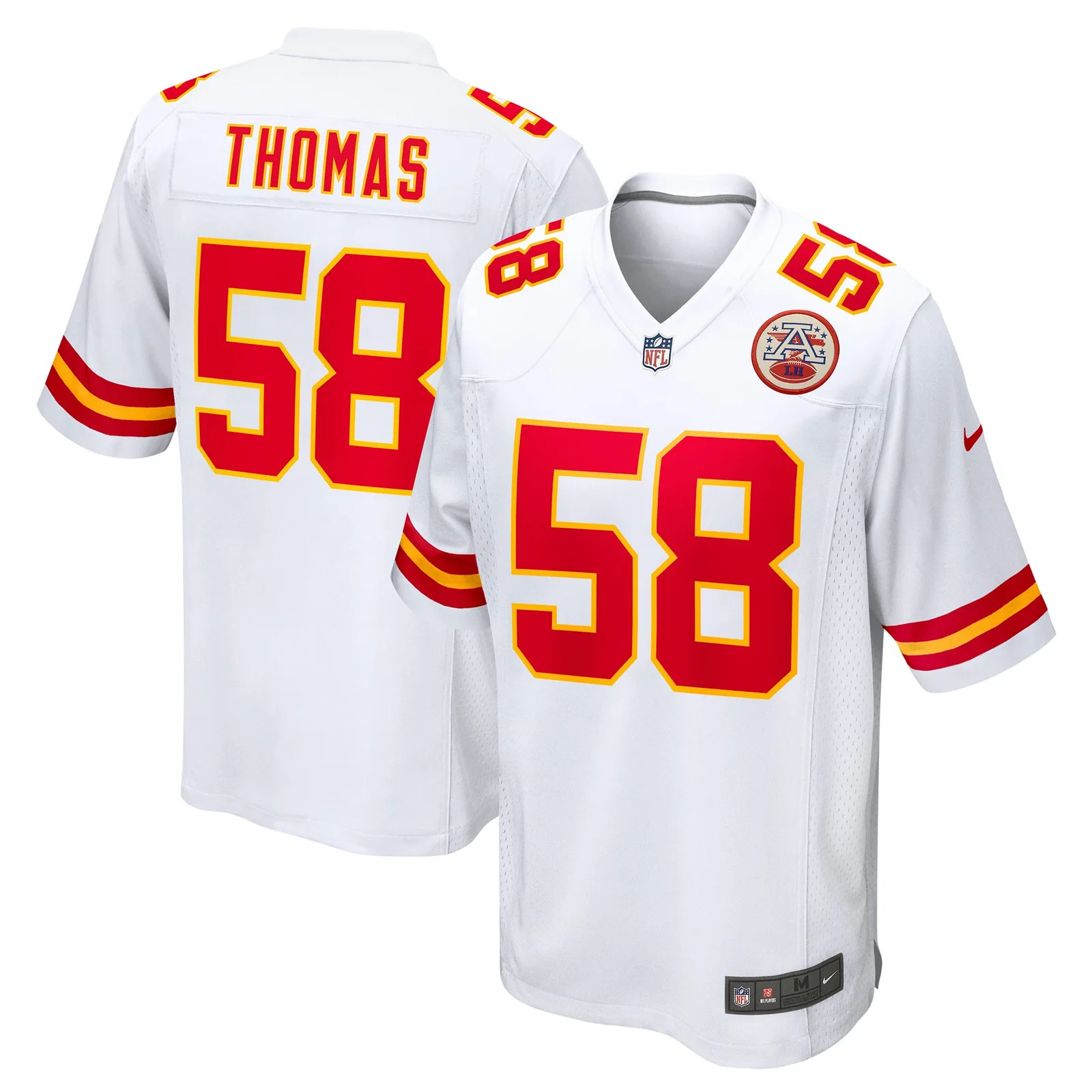 Men's Derrick Thomas Kansas City Chiefs Retired Player Game Jersey - White -