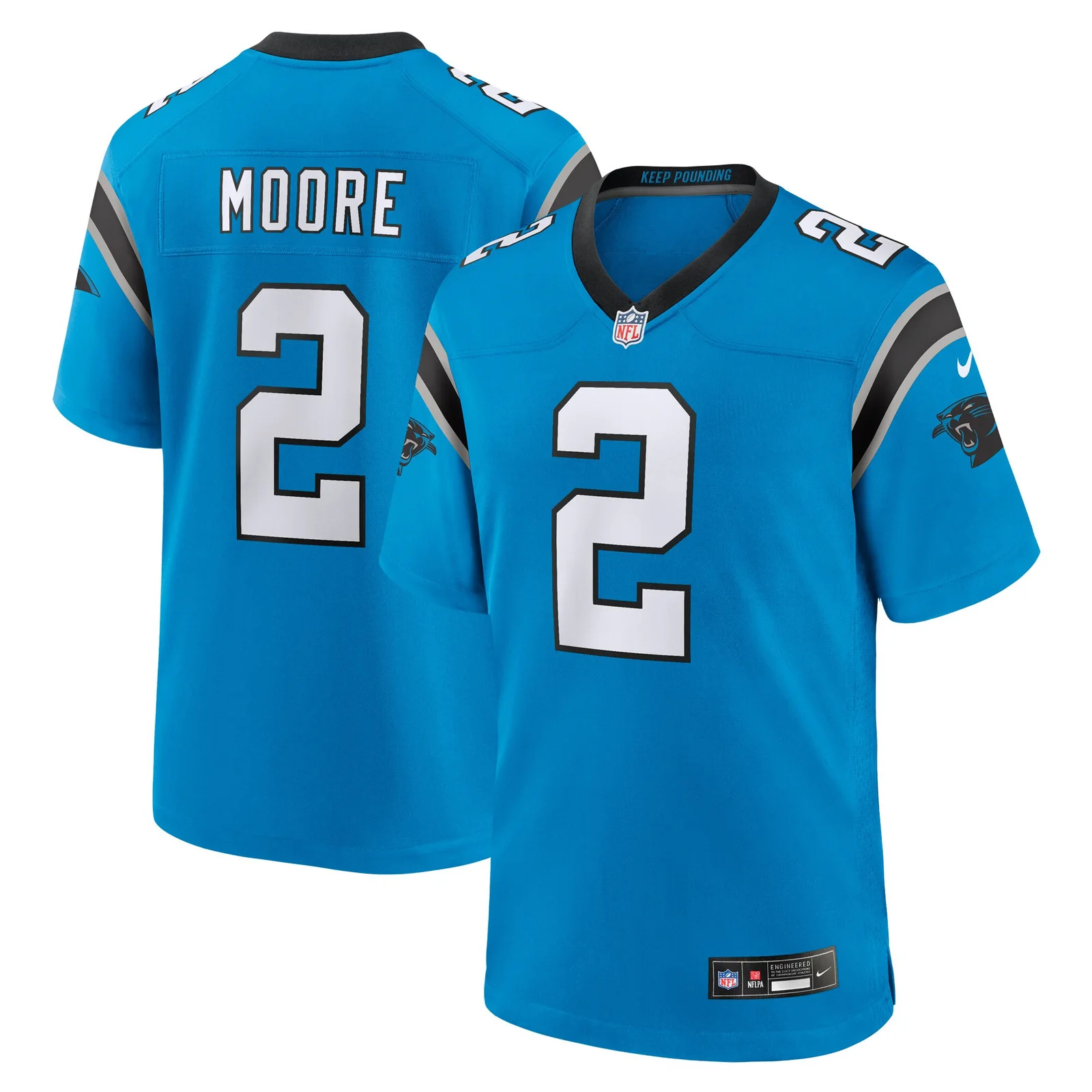 Men's D.J. Moore Carolina Panthers Alternate Game Jersey - Blue -