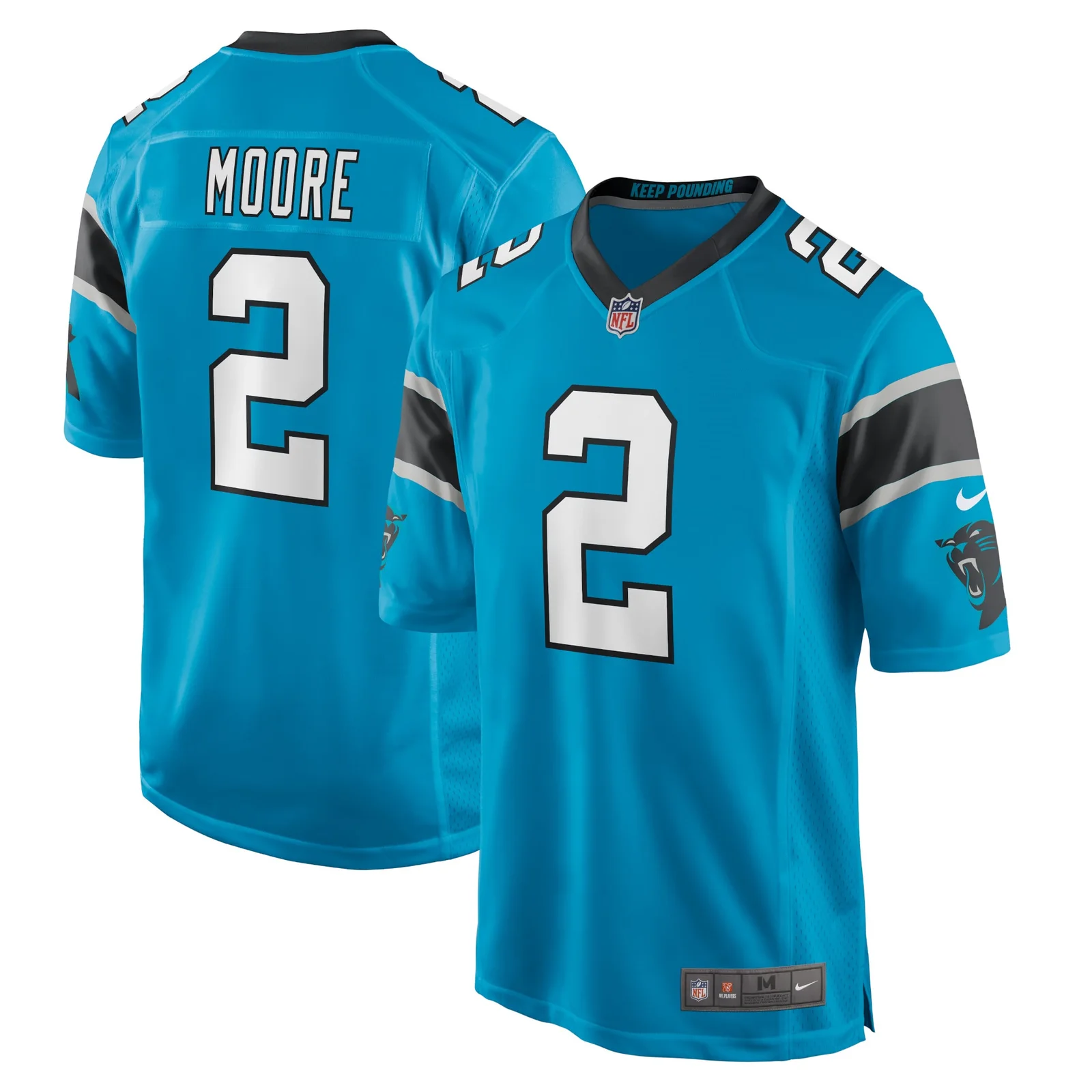 Men's D.J. Moore Carolina Panthers Game Jersey - Blue -