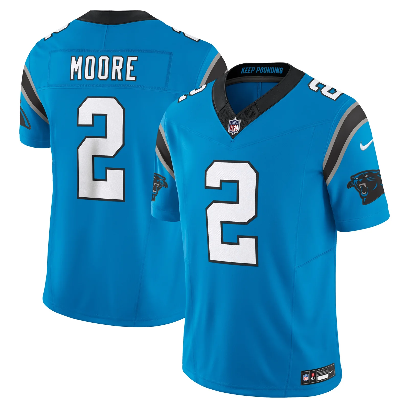 Men's D.J. Moore Carolina Panthers Vapor F.U.S.E. Limited Jersey - Blue -