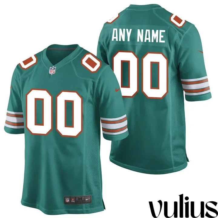Dolphins Custom Jersey, Aqua Men's Jersey, Alternate Jersey - Mardi Gras -