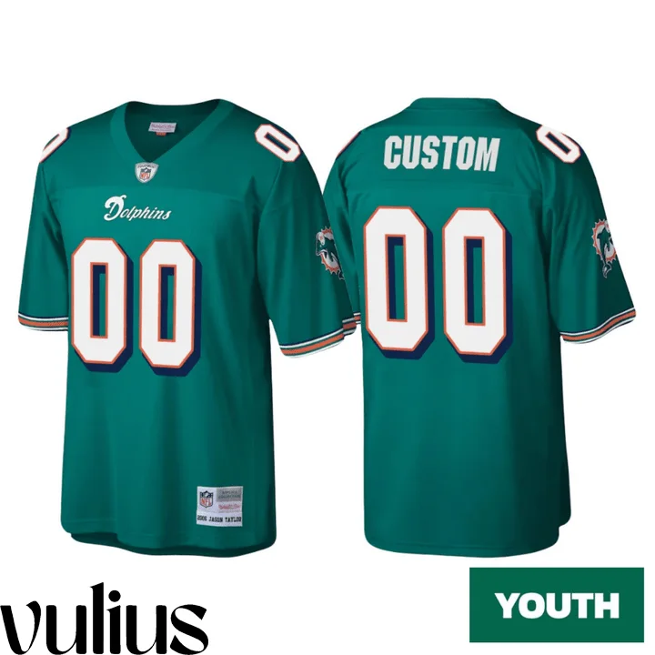 Dolphins Custom Jersey, Aqua Youth's Jersey, Legacy  Jersey