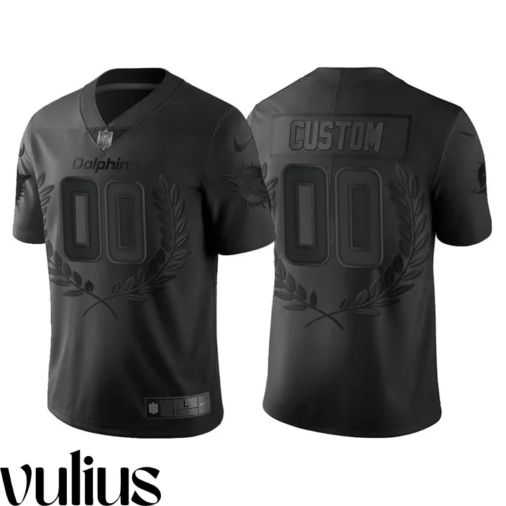 Dolphins Custom Jersey, Black Men's Jersey, Limited Edition Collection Jersey -