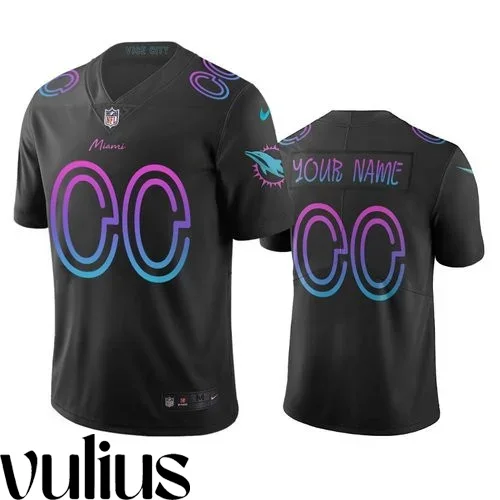 Dolphins Custom Jersey, Black Men's Jersey, Vapor Limited City Edition Jersey -