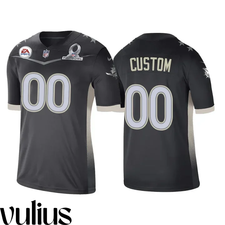 Dolphins Custom Jersey, Grey Men's Jersey, 2021 AFC Pro Bowl Game Jersey -