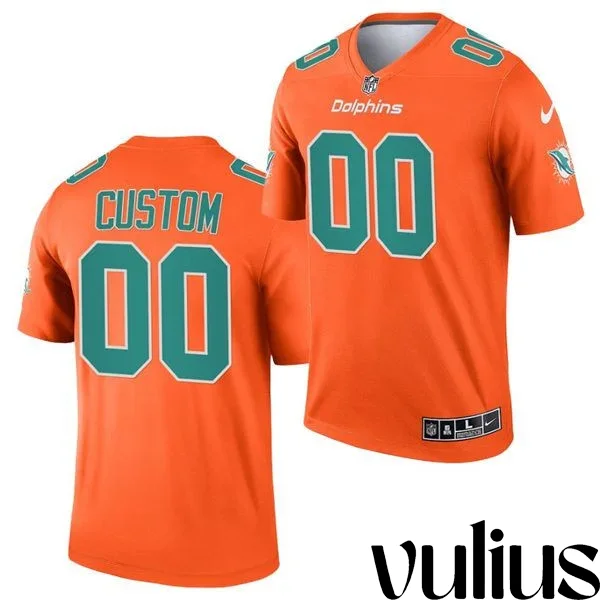 Dolphins Custom Jersey, Orange Men's Jersey, 2021 Inverted Legend Stitched Jersey -