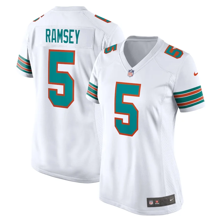 Jalen Ramsey Jersey, White Woman's, Alternate Game Jersey -