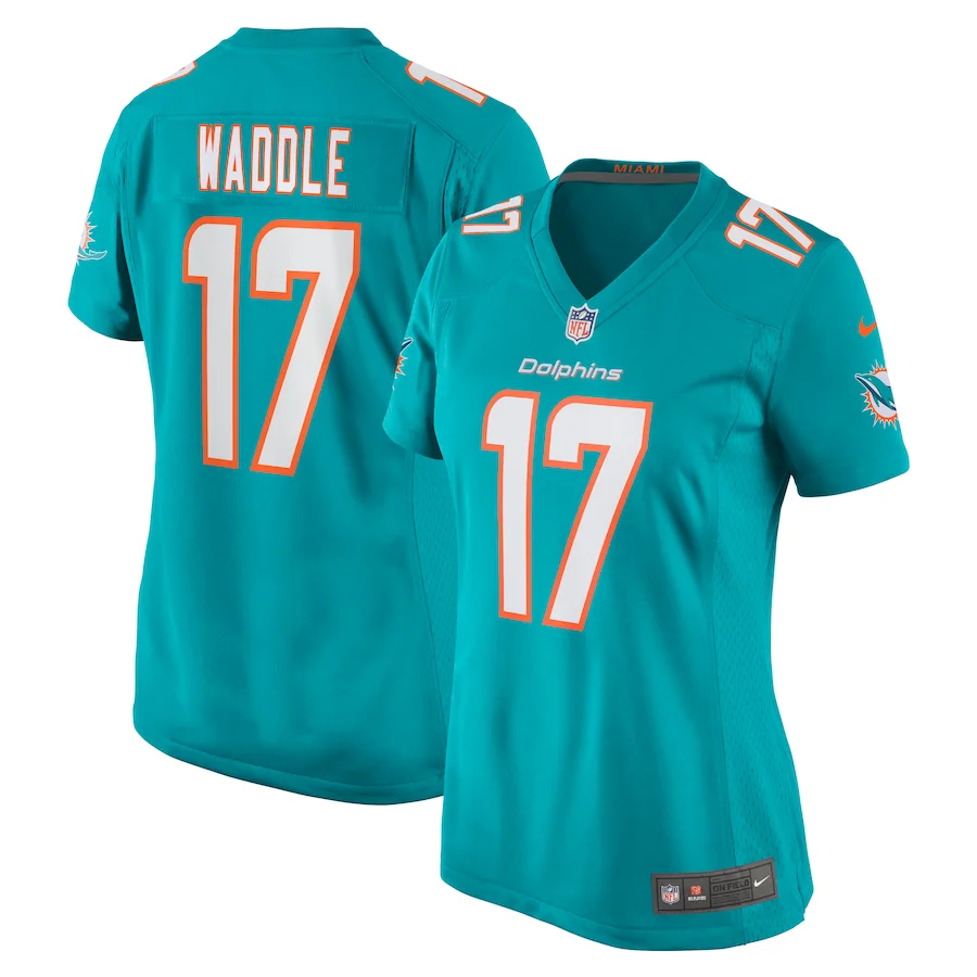 Jaylen Waddle Jersey, Aqua Woman's, Game Player Jersey -