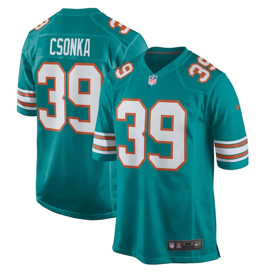 Larry Csonka Jersey, Aqua Men's, Retired Player Jersey -