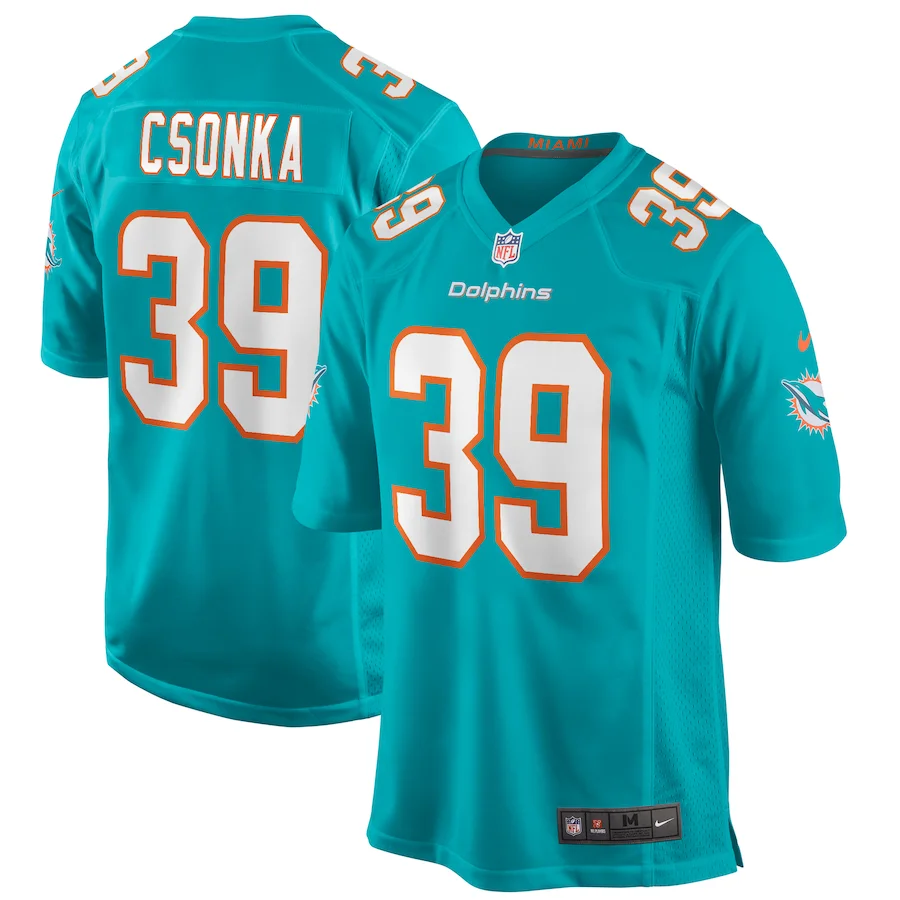Larry Csonka Jersey, Aqua Men's, Retired Player Jersey -