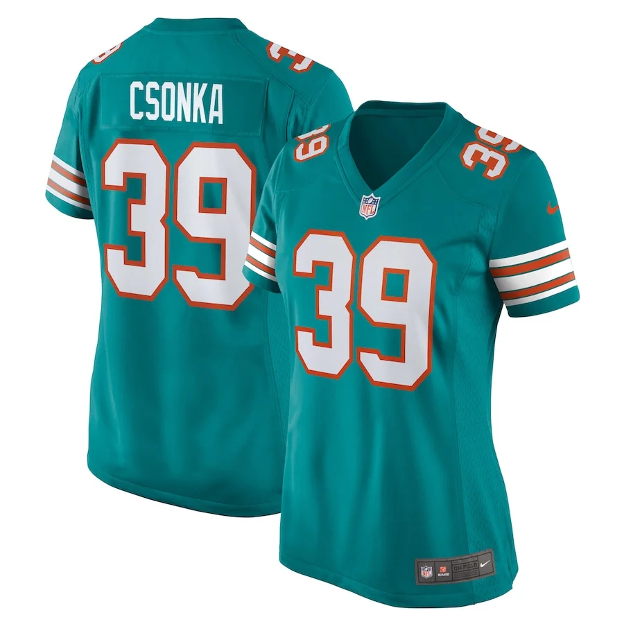 Larry Csonka Jersey, Aqua Woman's, Retired Player Jersey -