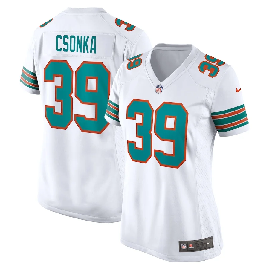 Larry Csonka Jersey, White Woman's, Retired Player Jersey -