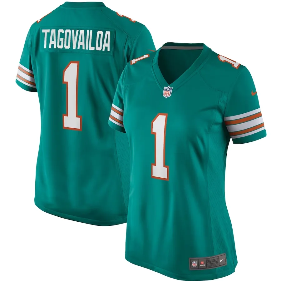 Tua Tagovailoa Jersey, Aqua Woman's, Alternate Game Jersey -