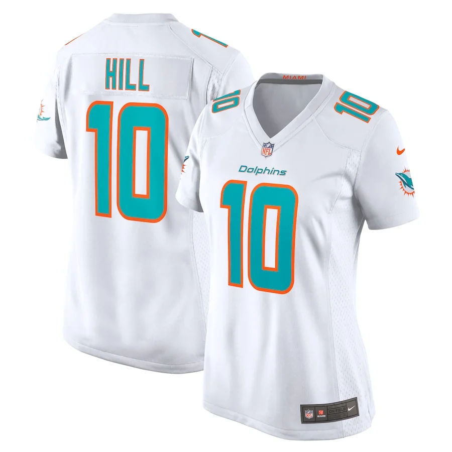 Tyreek Hill Jersey, White Woman's, Game Jersey -