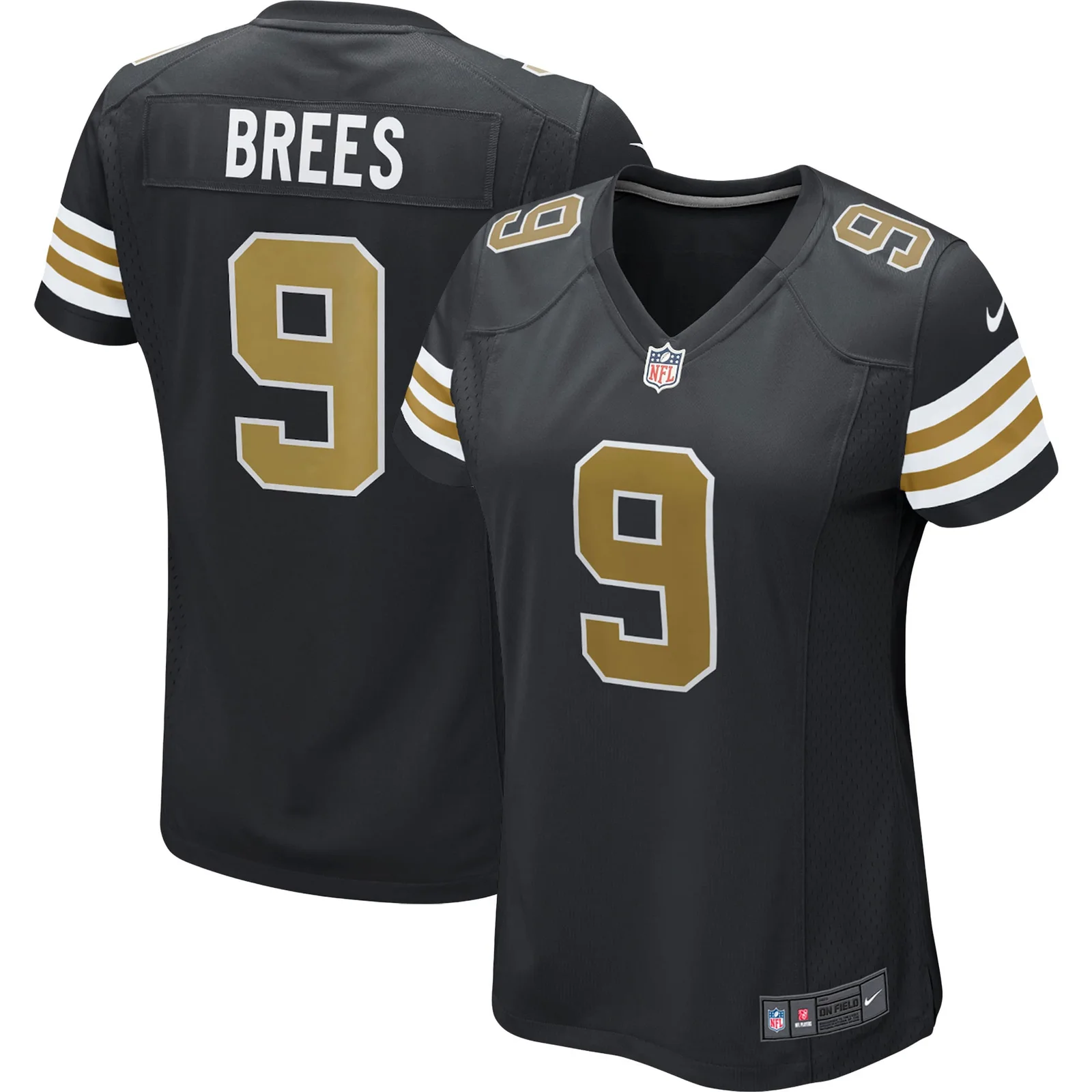 Drew Brees New Orleans Saints Woman's Alternate Game Jersey - Black -